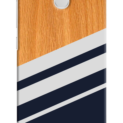 Blue and white wooden Redmi 3S Prime Hard Case Back Cover by Casekaro