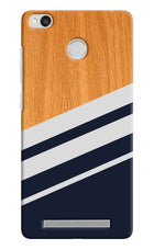 Blue and white wooden Redmi 3S Prime Hard Case Back Cover by Casekaro