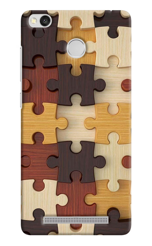 Wooden Puzzle Redmi 3S Prime Hard Case Back Cover by Casekaro