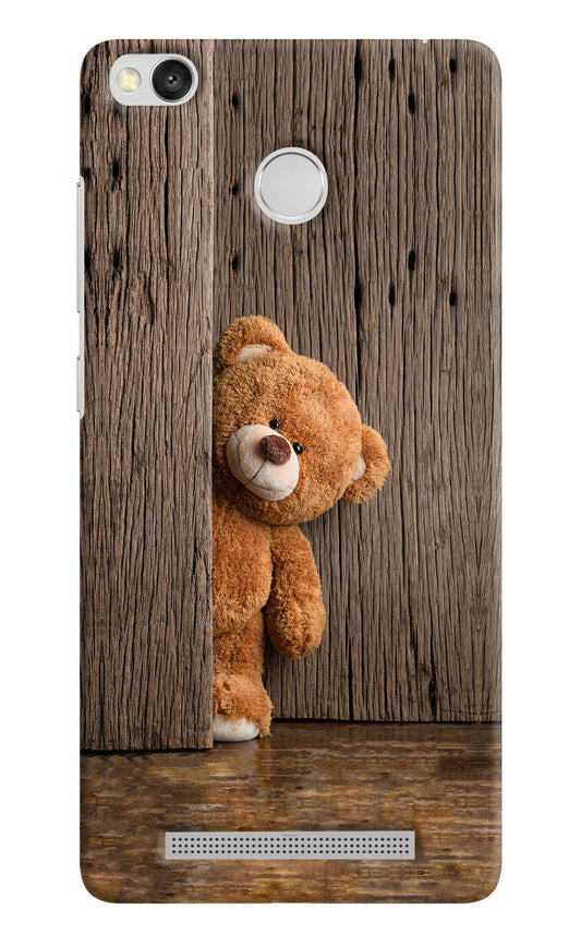Teddy Wooden Redmi 3S Prime Hard Case Back Cover by Casekaro