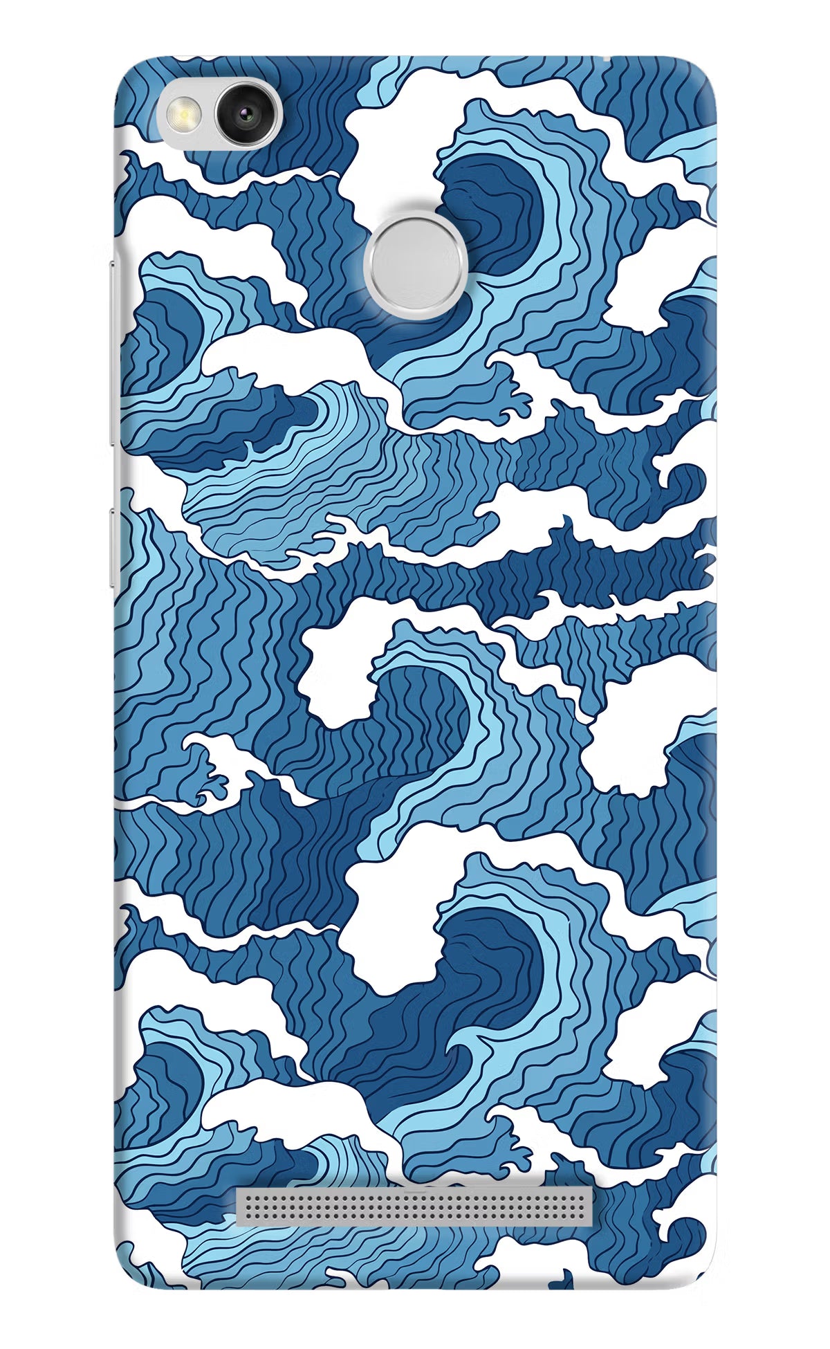 Blue Waves Redmi 3S Prime Hard Case Back Cover by Casekaro