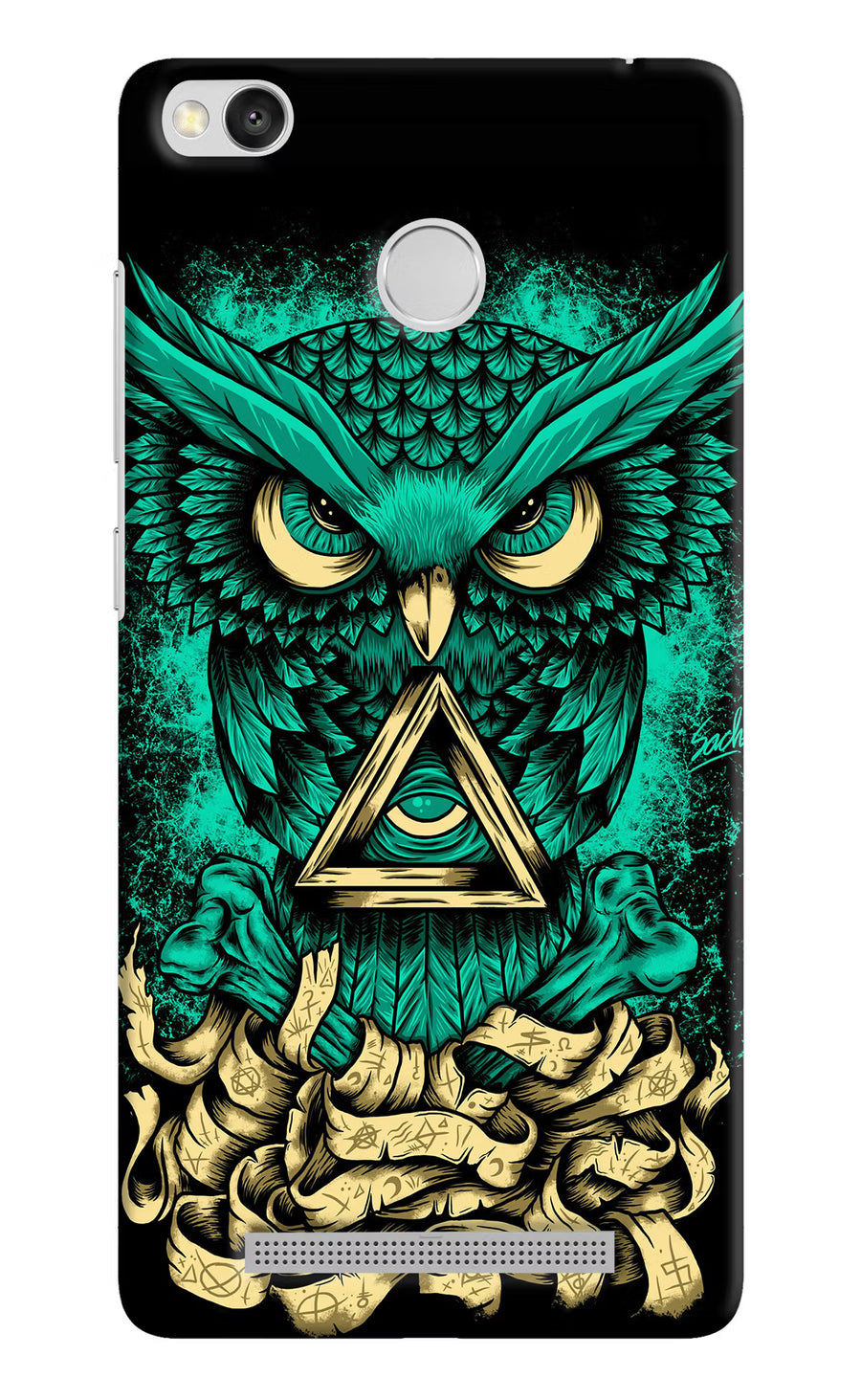 Green Owl Redmi 3S Prime Back Cover, Hard case