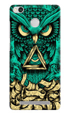 Green Owl Redmi 3S Prime Hard Case Back Cover by Casekaro