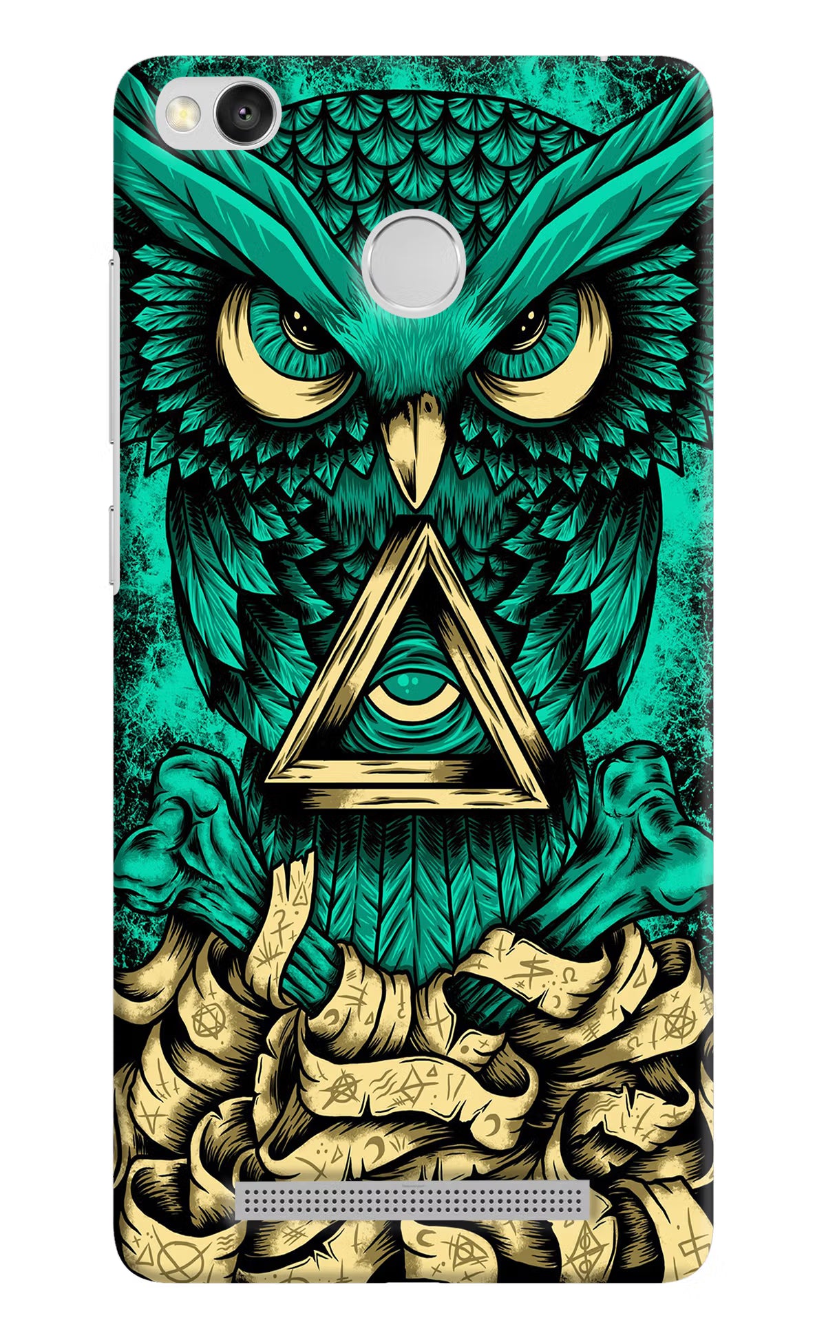Green Owl Redmi 3S Prime Hard Case Back Cover by Casekaro