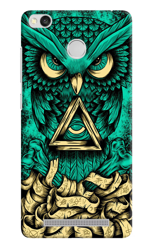 Green Owl Redmi 3S Prime Hard Case Back Cover by Casekaro