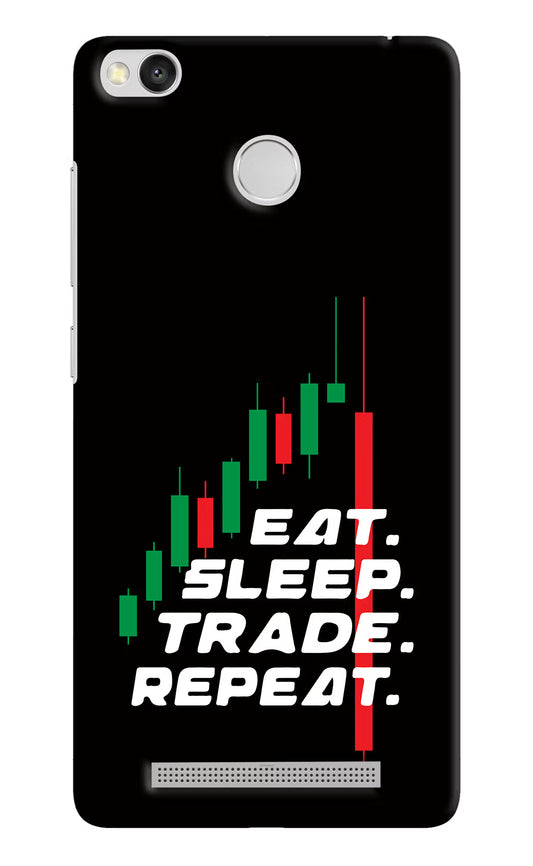Eat Sleep Trade Repeat Redmi 3S Prime Hard Case Back Cover by Casekaro