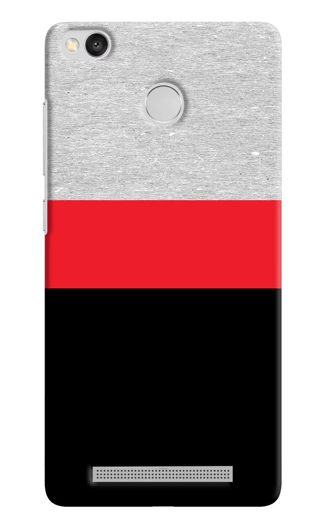 Tri Color Pattern Redmi 3S Prime Hard Case Back Cover by Casekaro
