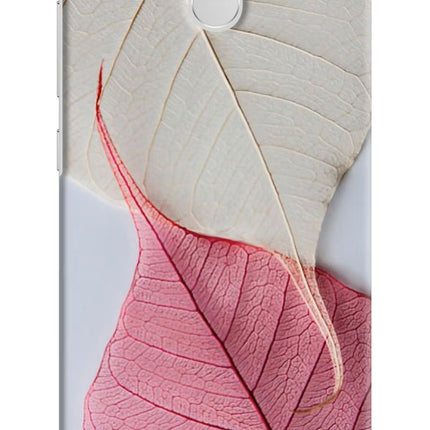 White Pink Leaf Redmi 3S Prime Hard Case Back Cover by Casekaro