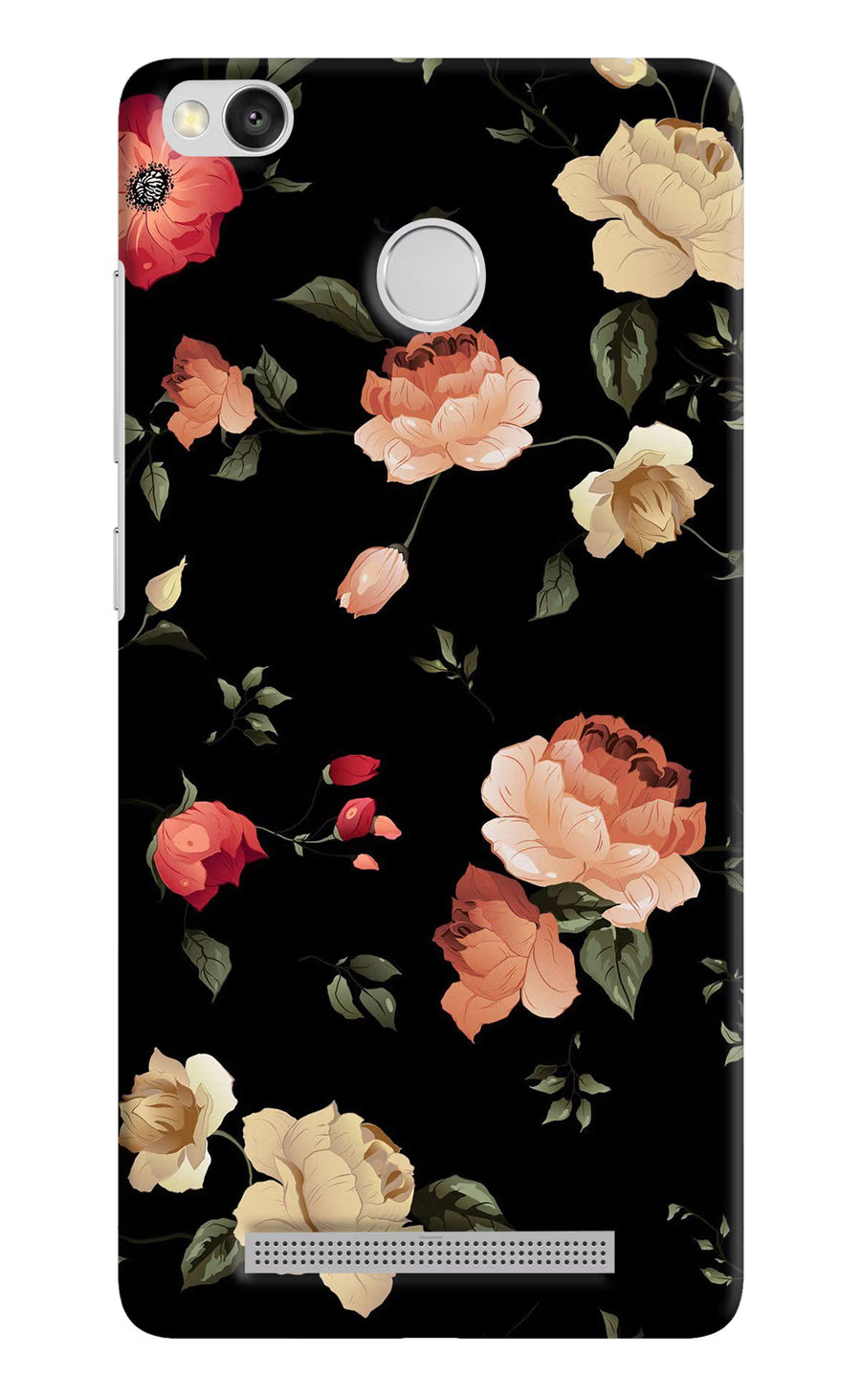 Flowers Redmi 3S Prime Back Cover, Hard case
