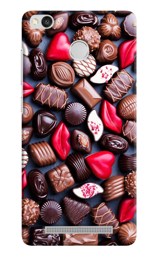 Chocolates Redmi 3S Prime Hard Case Back Cover by Casekaro