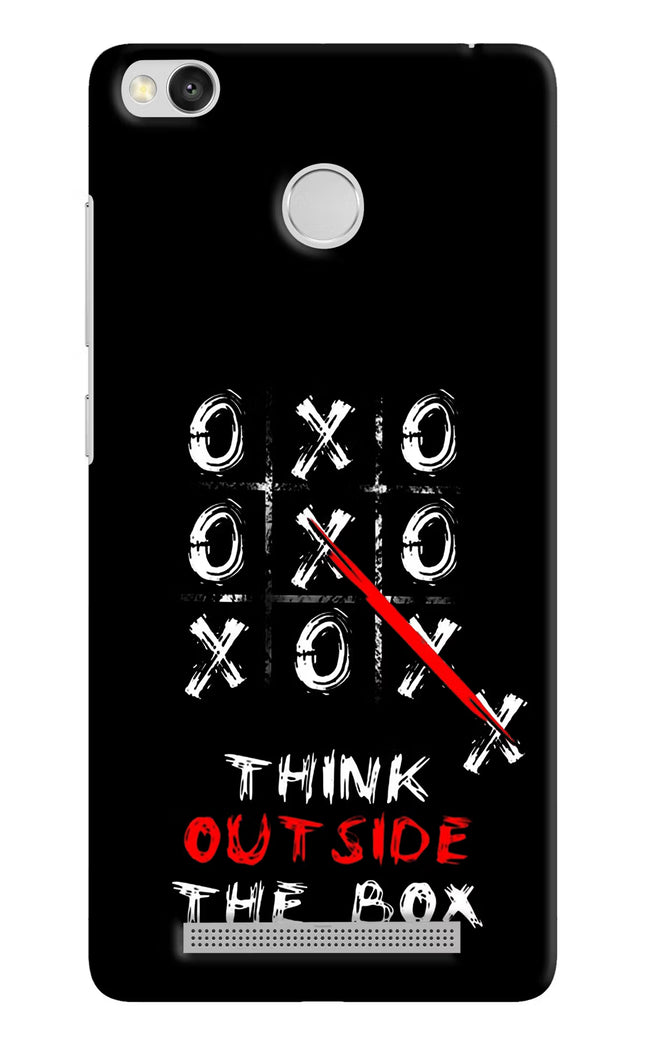 Think out of the BOX Redmi 3S Prime Hard Case Back Cover by Casekaro