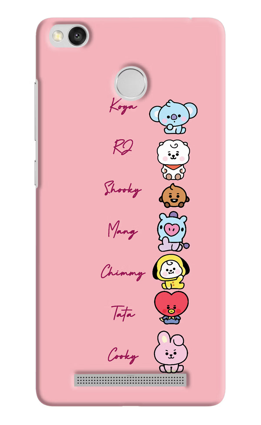 BTS names Redmi 3S Prime Back Cover, Hard case