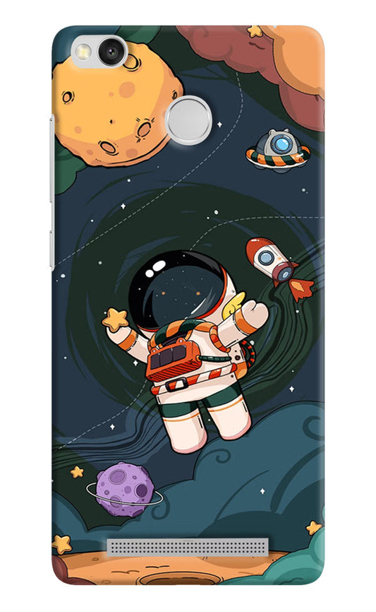 Cartoon Astronaut Redmi 3S Prime Hard Case Back Cover by Casekaro