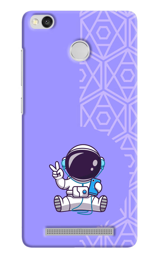 Cute Astronaut Chilling Redmi 3S Prime Hard Case Back Cover by Casekaro