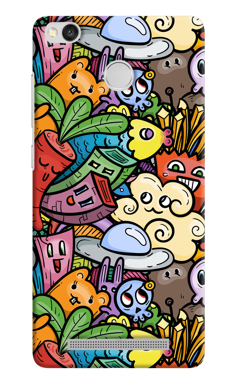 Veggie Doodle Redmi 3S Prime Back Cover, Hard case