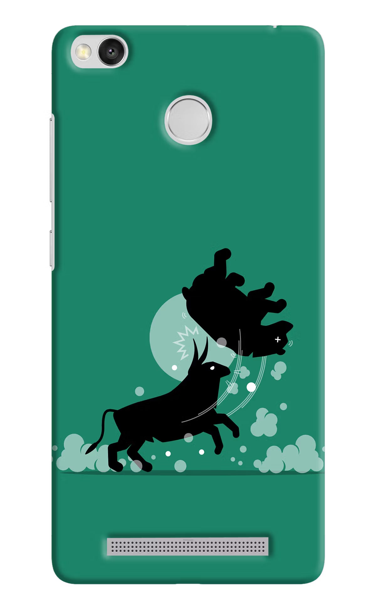 Bull Conqueror Redmi 3S Prime Hard Case Back Cover by Casekaro