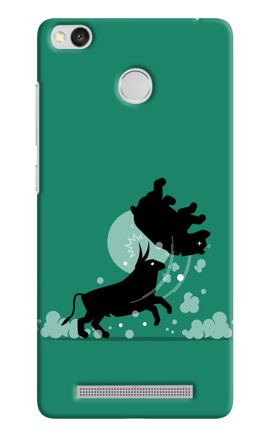 Bull Conqueror Redmi 3S Prime Hard Case Back Cover by Casekaro