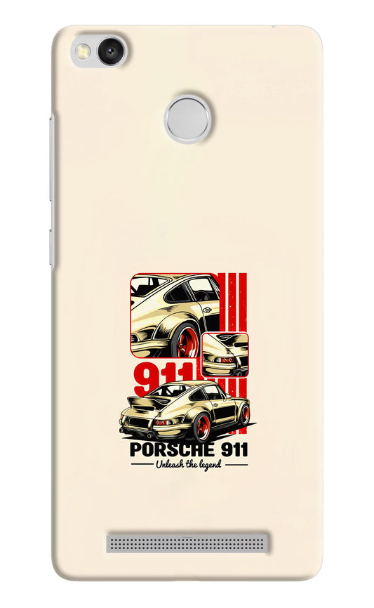 Classic Porsche 911 Redmi 3S Prime Hard Case Back Cover by Casekaro