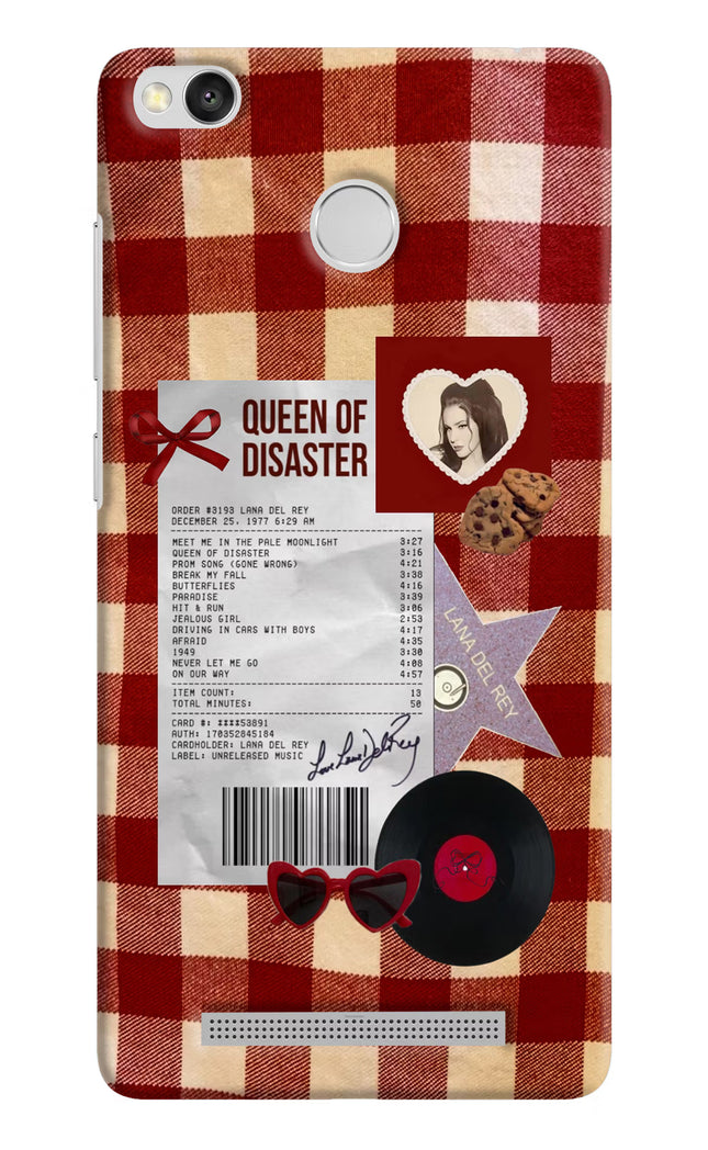 Queen of Disaster Redmi 3S Prime Hard Case Back Cover by Casekaro