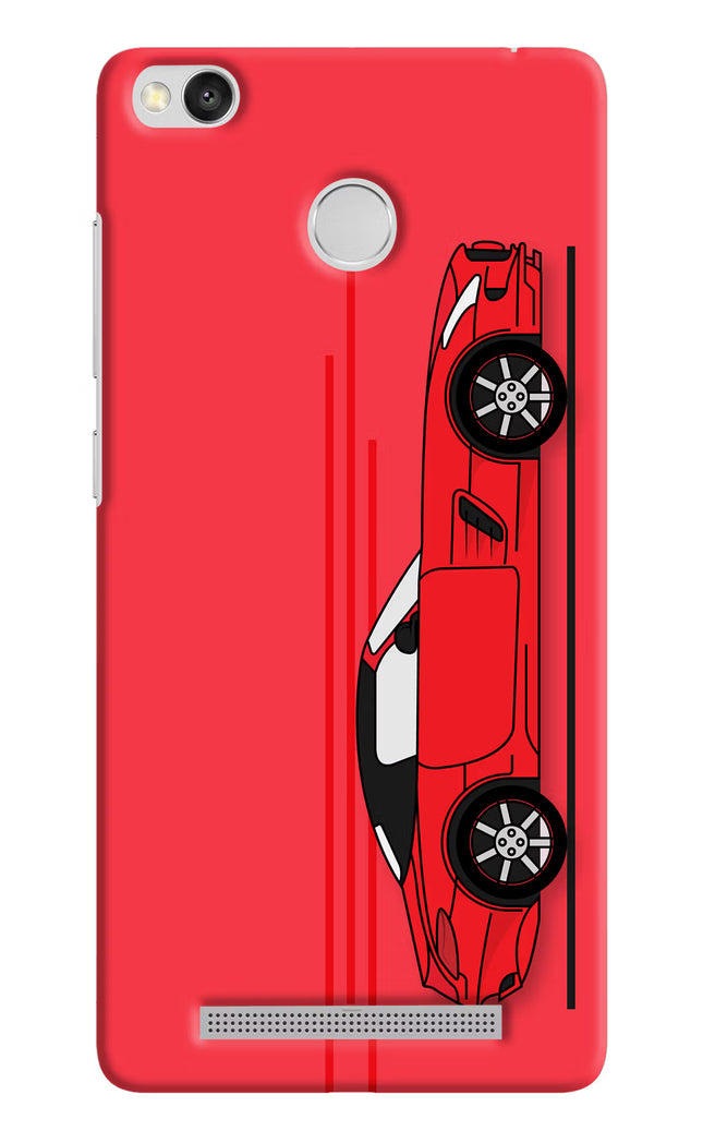 Red Velocity Redmi 3S Prime Hard Case Back Cover by Casekaro