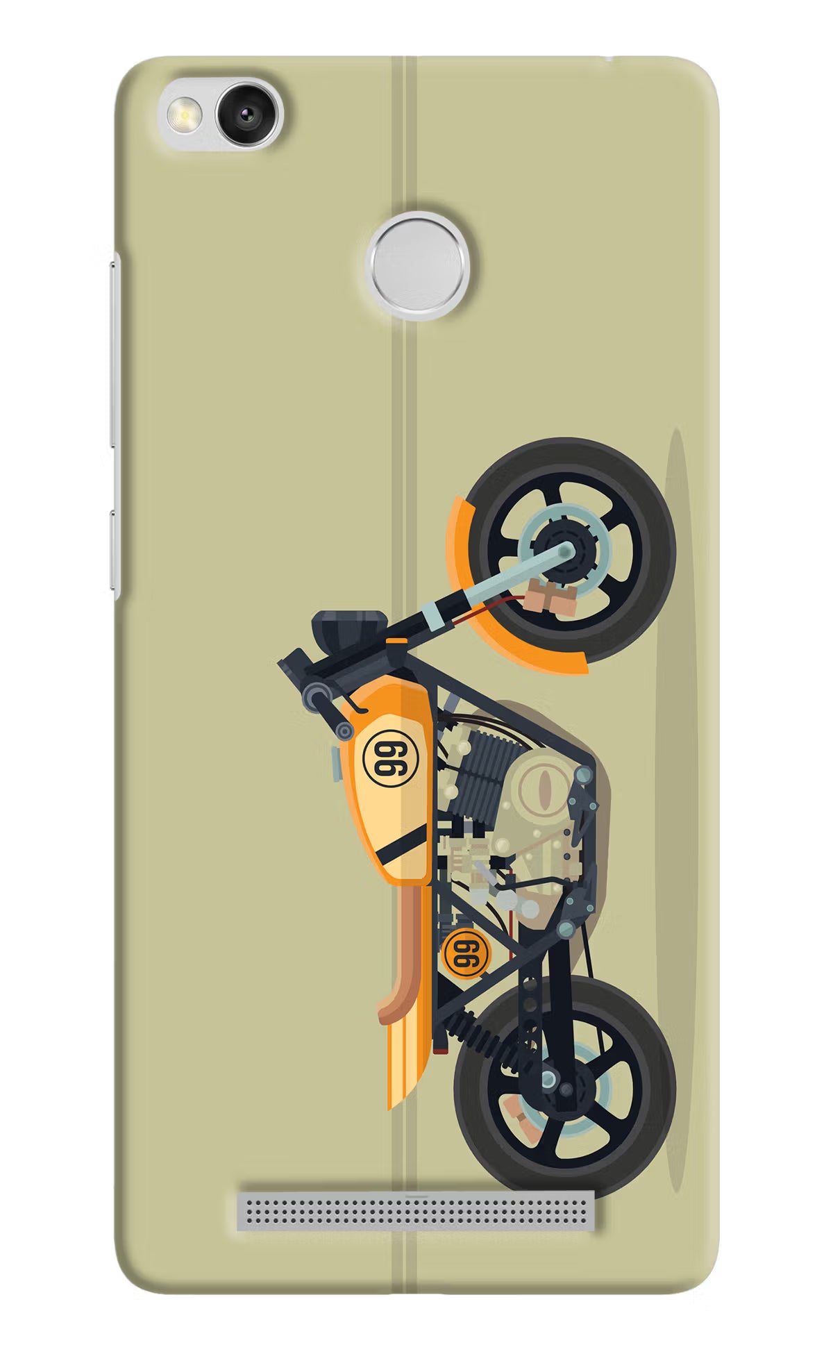 Vertical Speedster Redmi 3S Prime Hard Case Back Cover by Casekaro