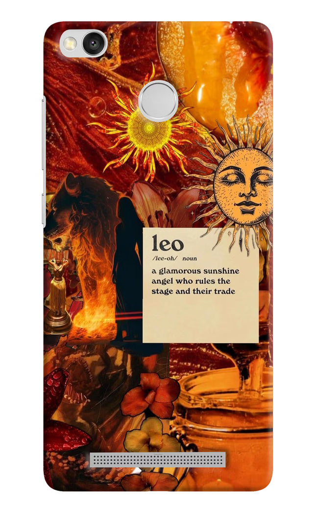 Leo Zodiac Redmi 3S Prime Hard Case Back Cover by Casekaro