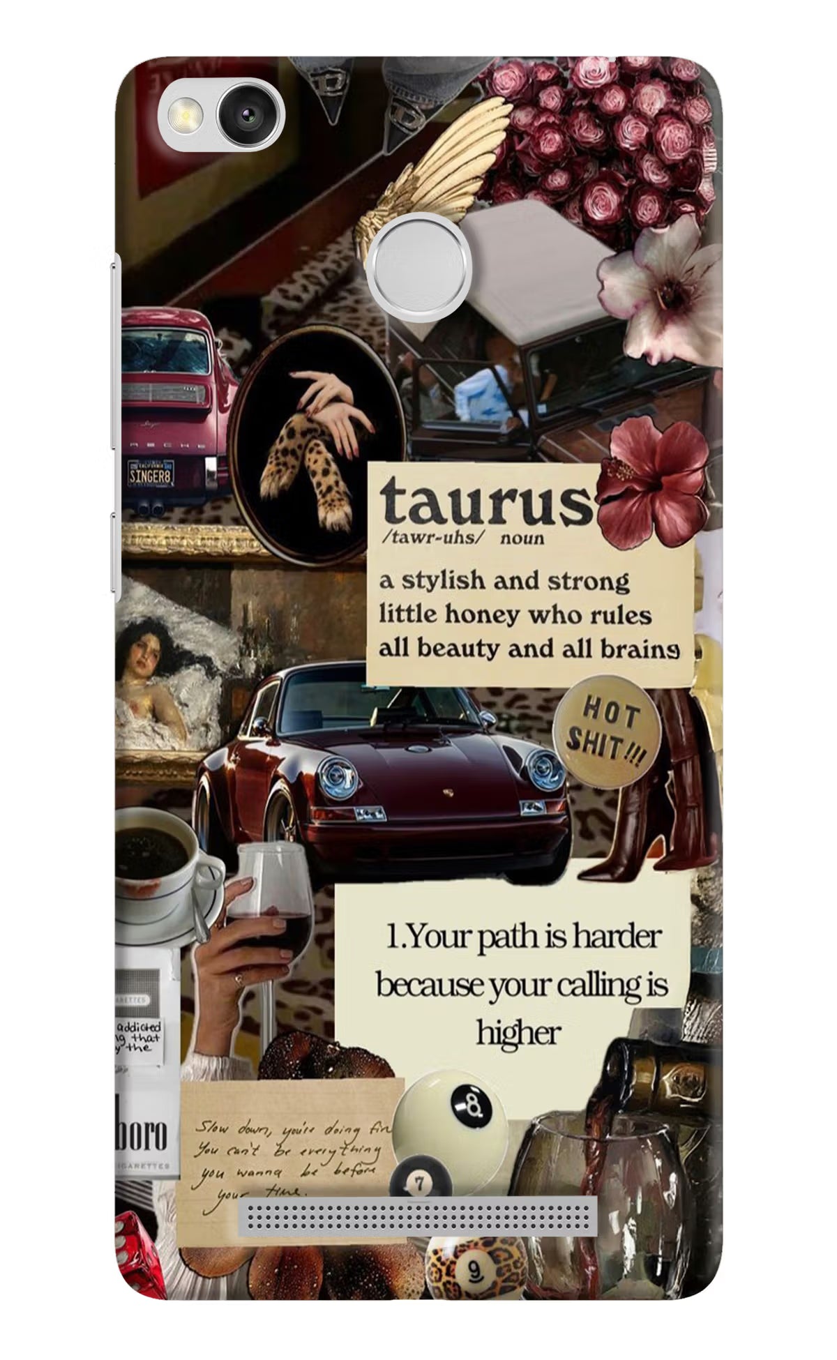 Taurus Zodiac Redmi 3S Prime Hard Case Back Cover by Casekaro