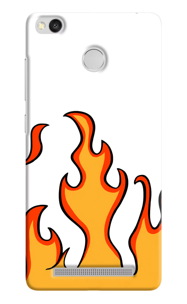 Fired Up – White Redmi 3S Prime Hard Case Back Cover by Casekaro