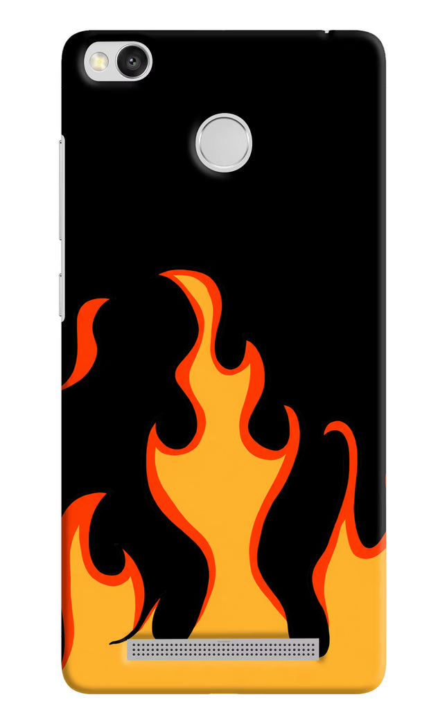Fired Up – Black Redmi 3S Prime Hard Case Back Cover by Casekaro