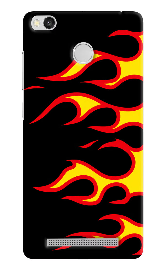Side Sweep Flames Redmi 3S Prime Hard Case Back Cover by Casekaro