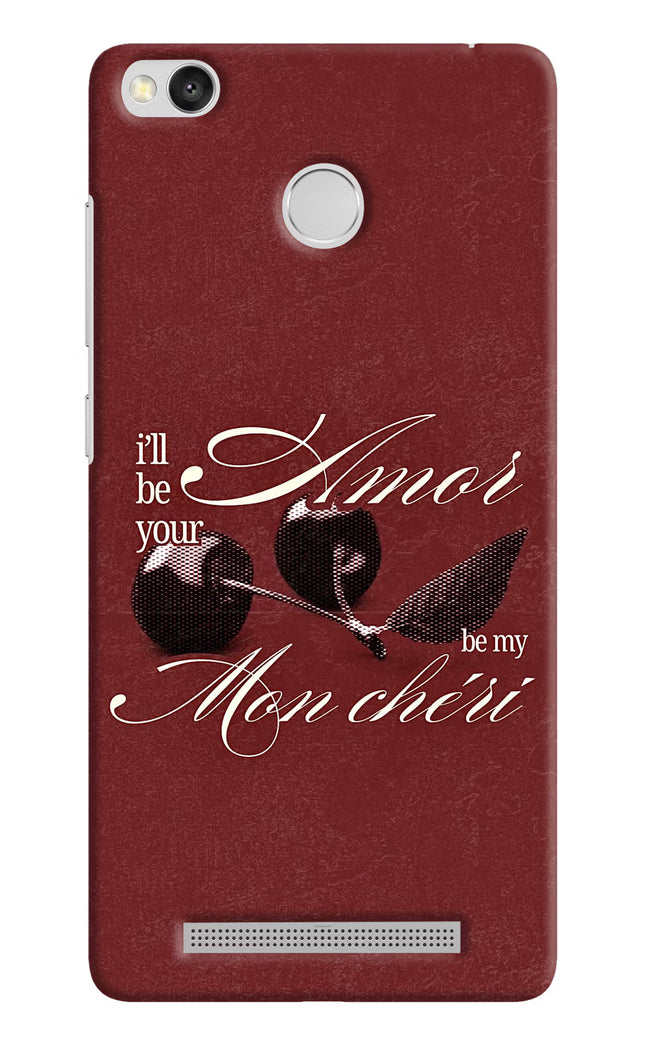 Velvet Cherry Redmi 3S Prime Hard Case Back Cover by Casekaro