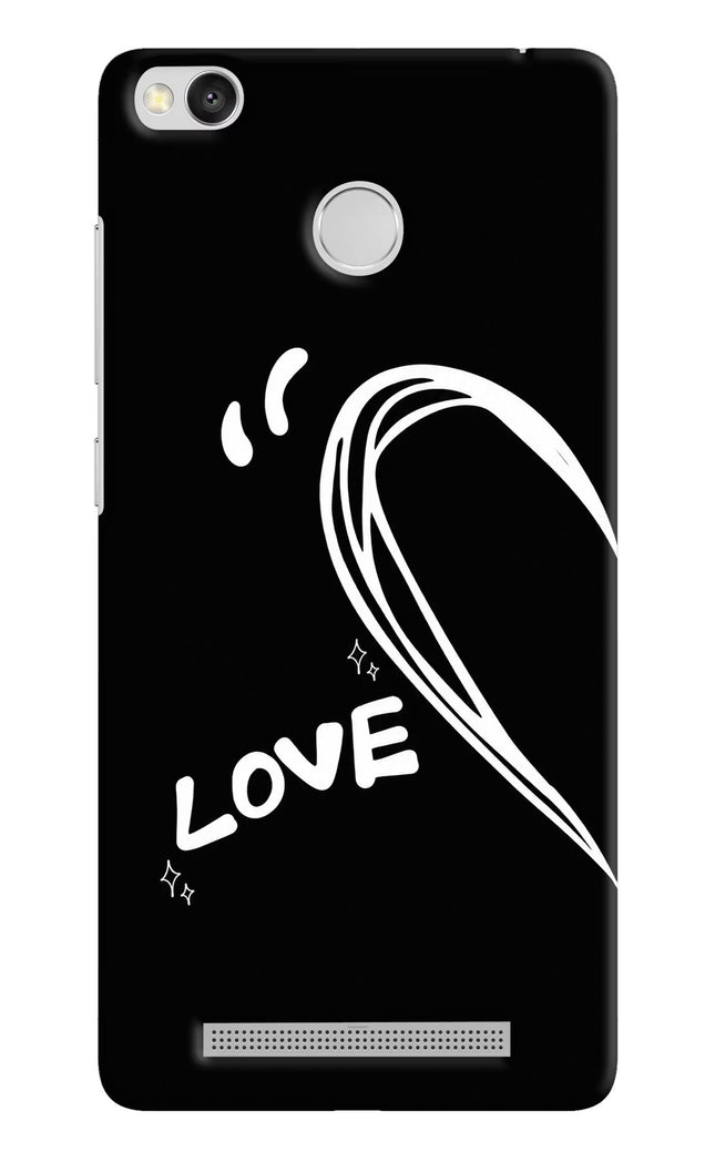 Love Line Redmi 3S Prime Hard Case Back Cover by Casekaro