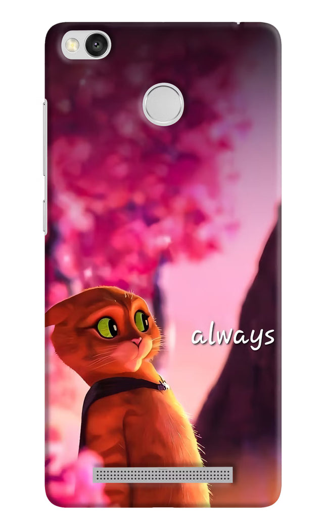 Always Cat Redmi 3S Prime Hard Case Back Cover by Casekaro