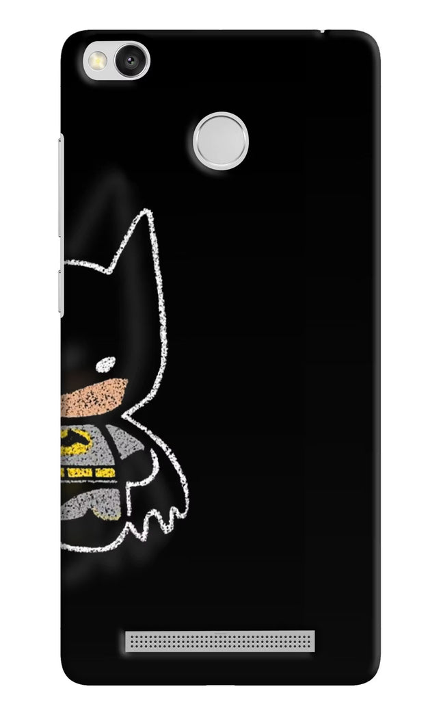 Bat Kitty Redmi 3S Prime Hard Case Back Cover by Casekaro