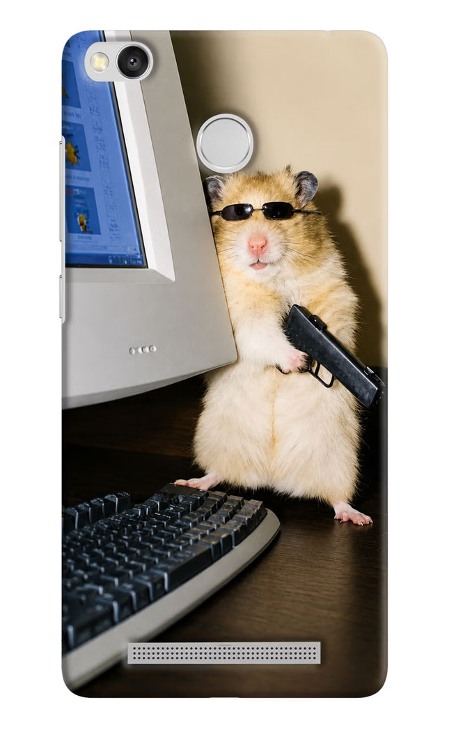Hacker Hamster Redmi 3S Prime Hard Case Back Cover by Casekaro