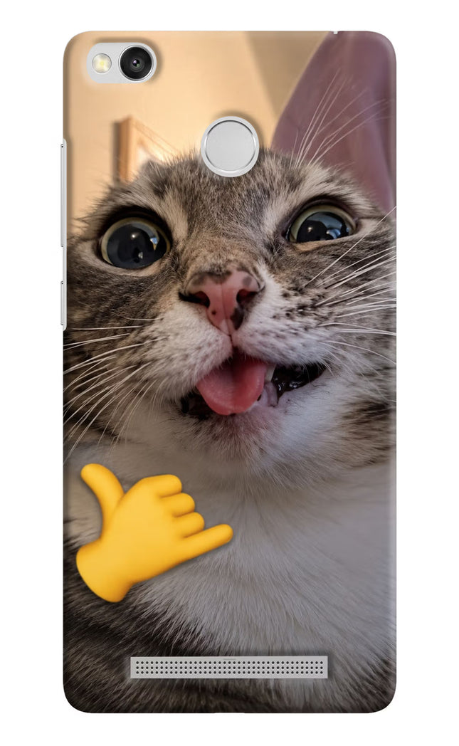 Silly Cat Call Redmi 3S Prime Hard Case Back Cover by Casekaro