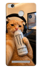Gamer Cat Energy Redmi 3S Prime Hard Case Back Cover by Casekaro