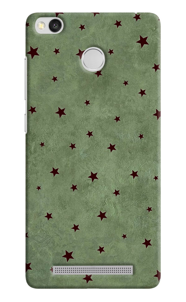 Green Stars Redmi 3S Prime Hard Case Back Cover by Casekaro