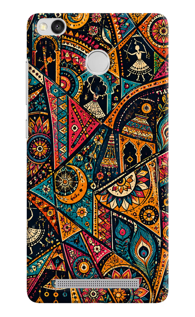 Folk Print Redmi 3S Prime Hard Case Back Cover by Casekaro