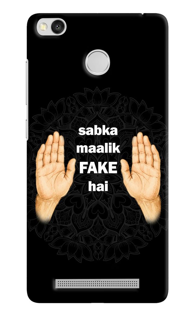 Sabka Malik Fake Redmi 3S Prime Hard Case Back Cover by Casekaro