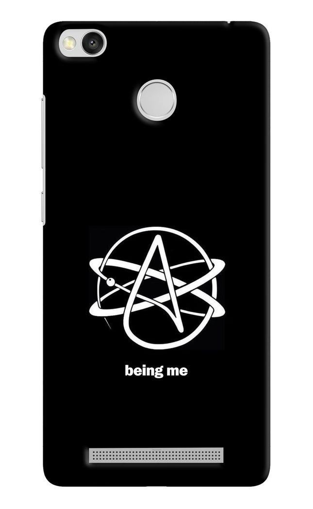 Atheist Symbol Redmi 3S Prime Hard Case Back Cover by Casekaro
