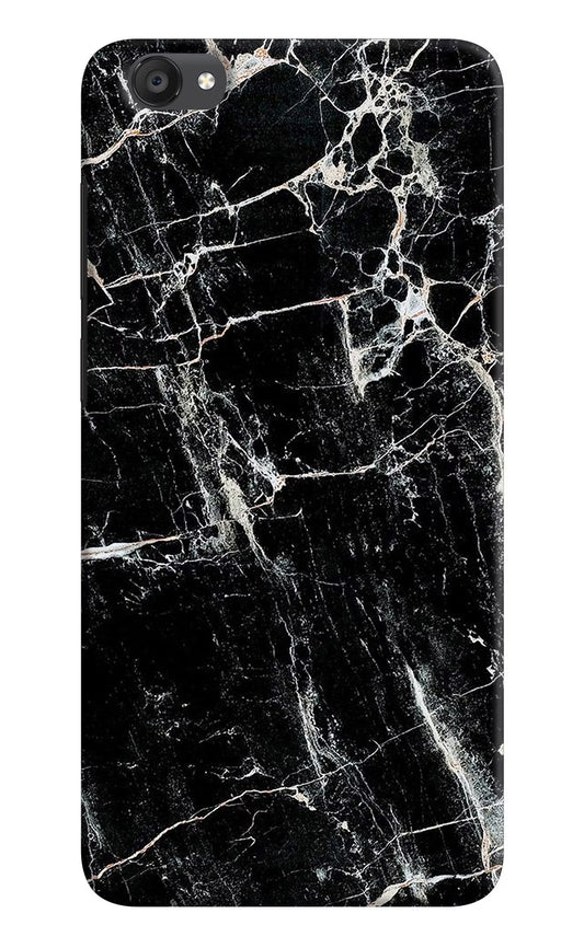 Black Marble Texture Vivo Y55s Hard Case Back Cover by Casekaro