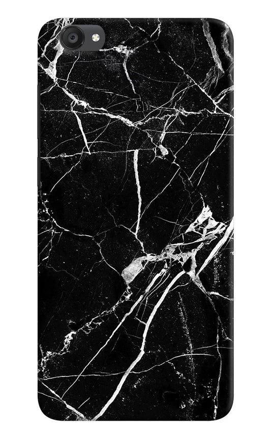 Black Marble Pattern Vivo Y55s Hard Case Back Cover by Casekaro