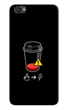 Coffee Vivo Y55s Hard Case Back Cover by Casekaro
