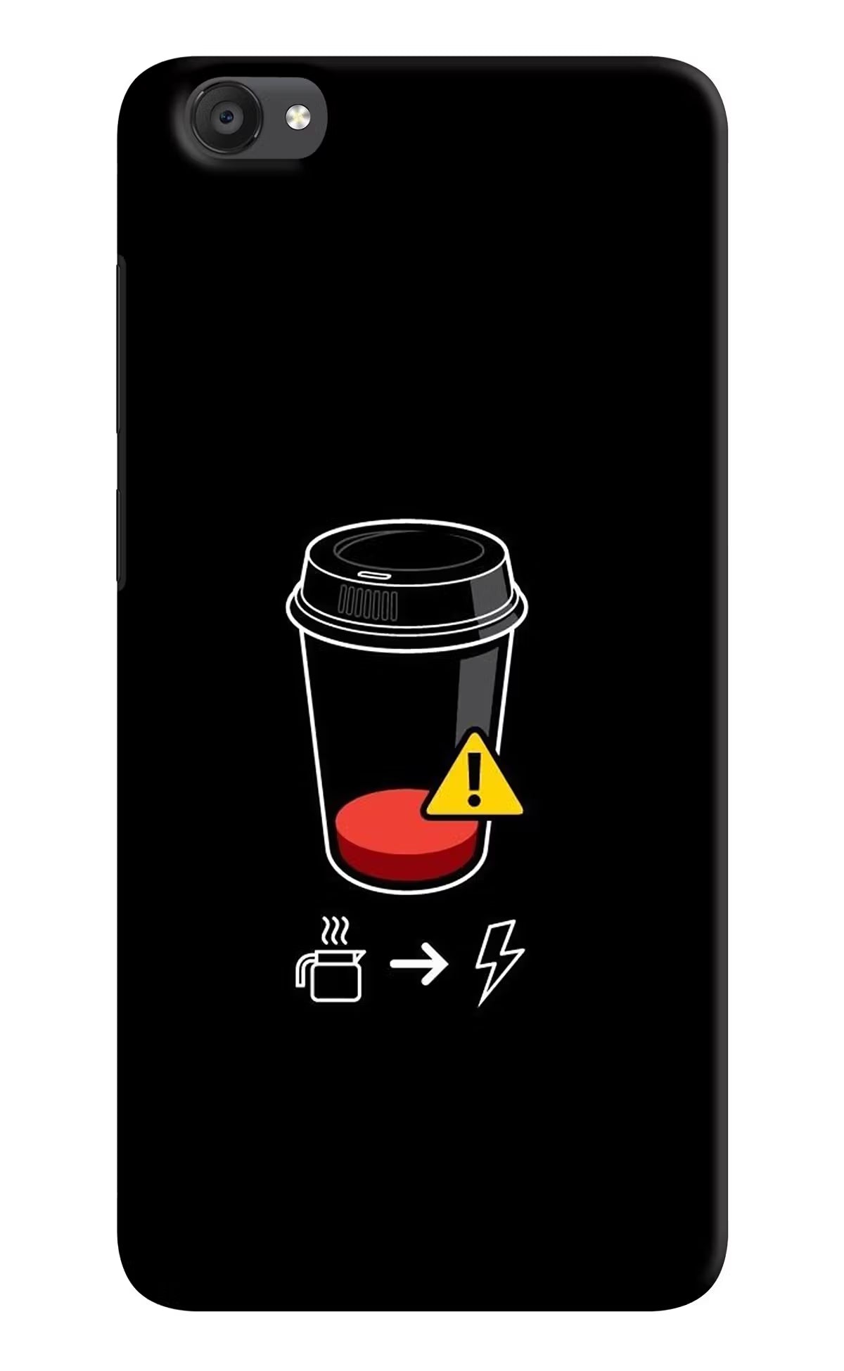 Coffee Vivo Y55s Hard Case Back Cover by Casekaro