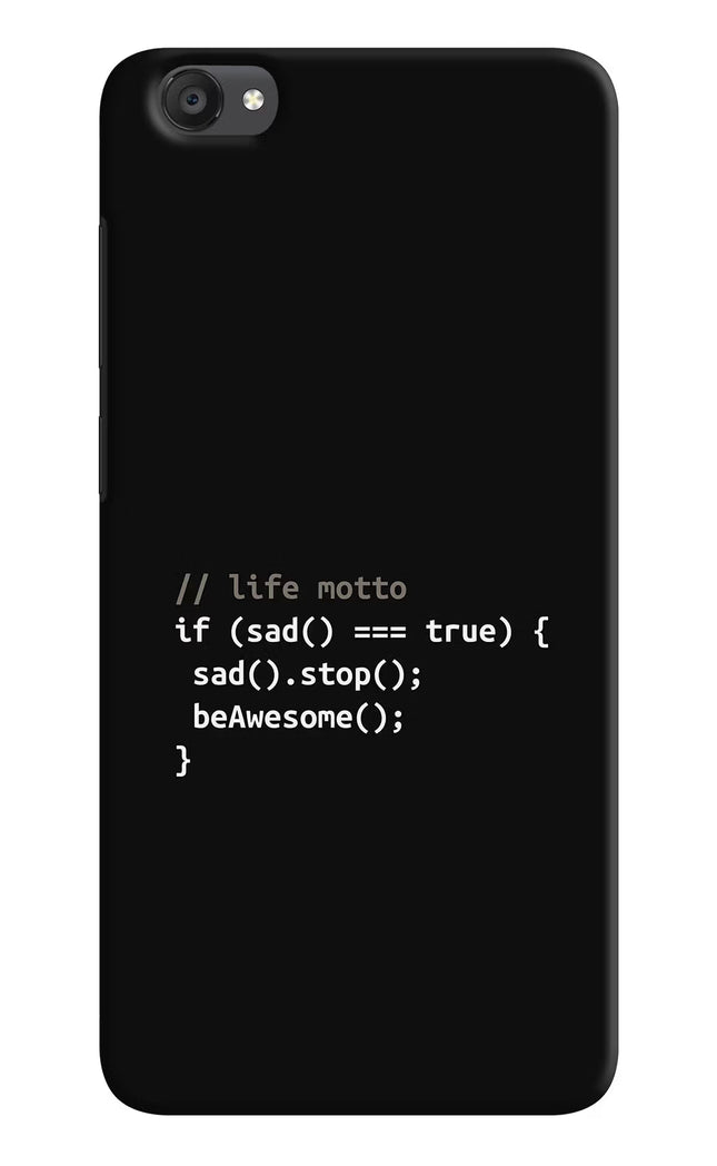 Life Motto Code Vivo Y55s Hard Case Back Cover by Casekaro
