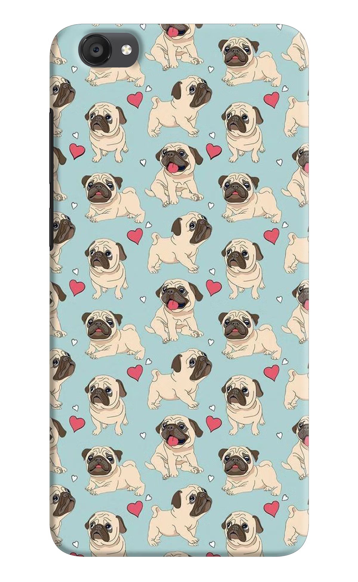 Pug Dog Vivo Y55s Hard Case Back Cover by Casekaro