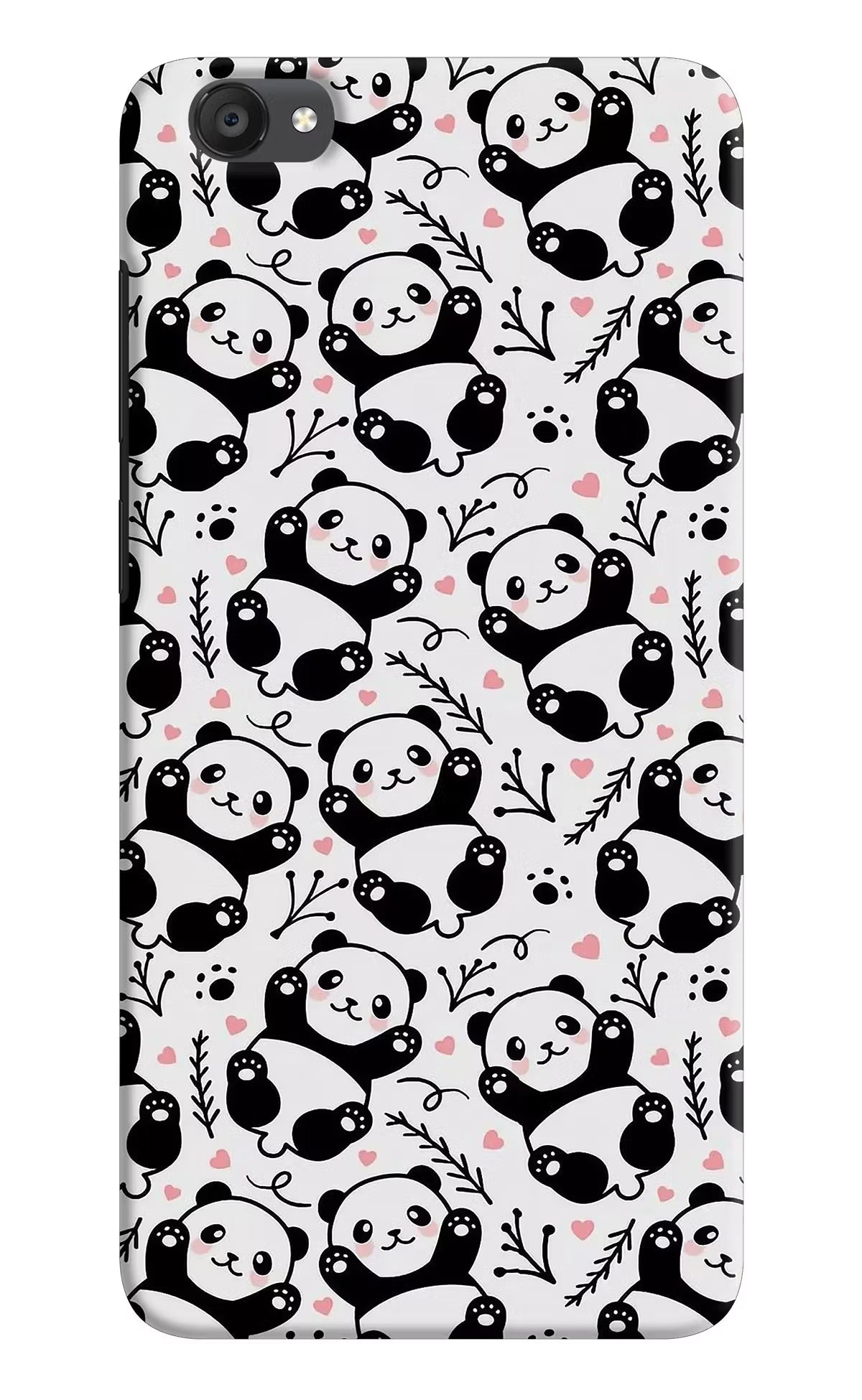 Cute Panda Vivo Y55s Hard Case Back Cover by Casekaro