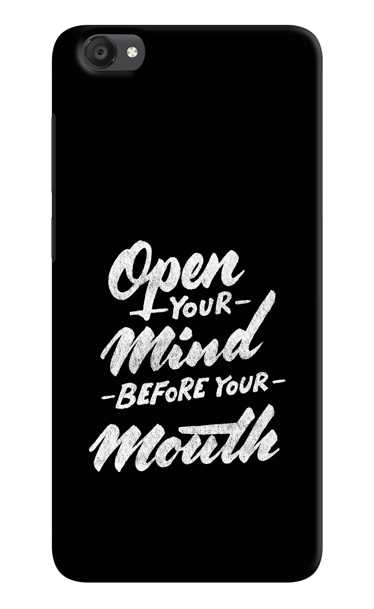 Open Your Mind Before Your Mouth Vivo Y55s Hard Case Back Cover by Casekaro