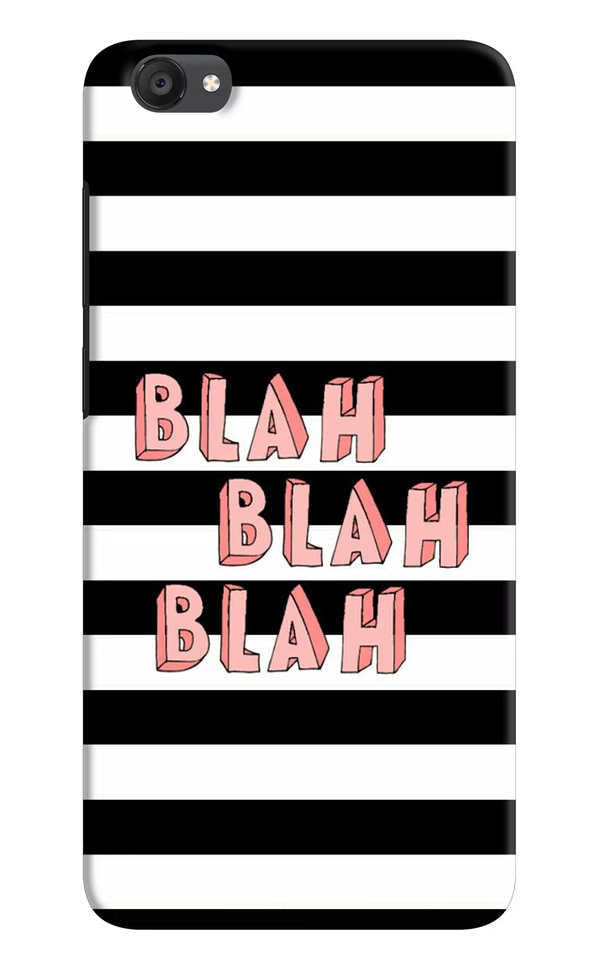 Blah Blah Blah Vivo Y55s Hard Case Back Cover by Casekaro